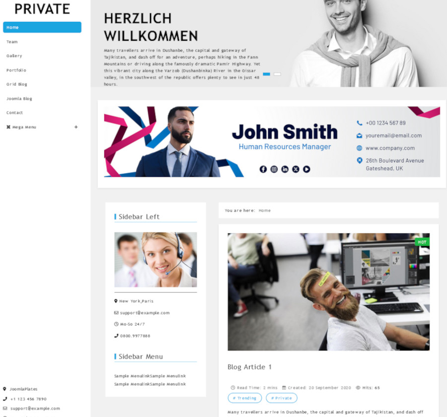 Joomla Template Private